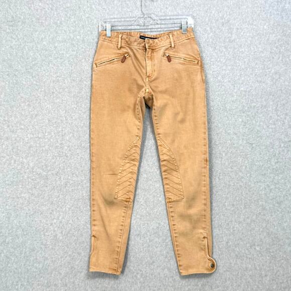 Ralph Lauren Sport Riding Pants Size 28 Jodhpurs Equestrian Horse Snap Ankle - Picture 1 of 16